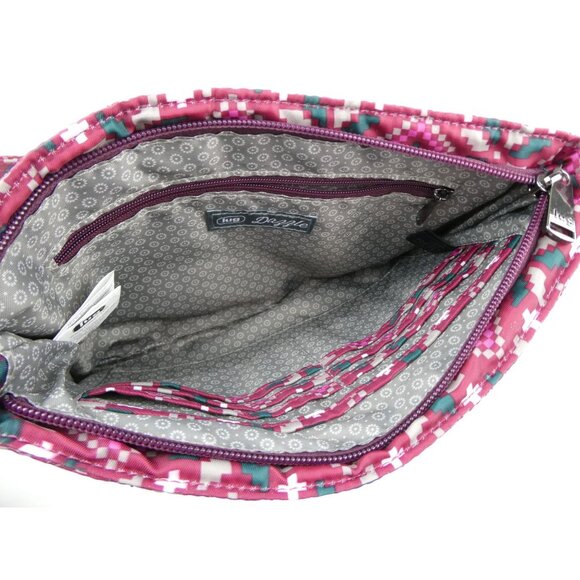 Lug PinkCrossbody Bag Multi-Zip Compartments Adjustable Strap - Picture 10 of 14